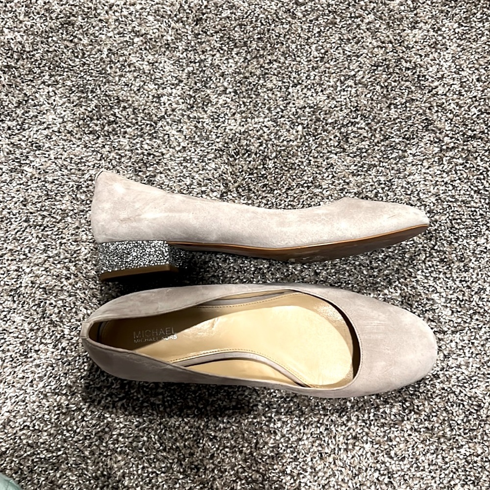 Michael Kors glitter mini heel flats
